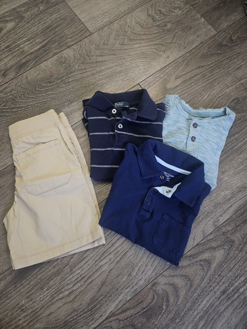 Boys Polo Shirts And Kahki Shorts Bundle